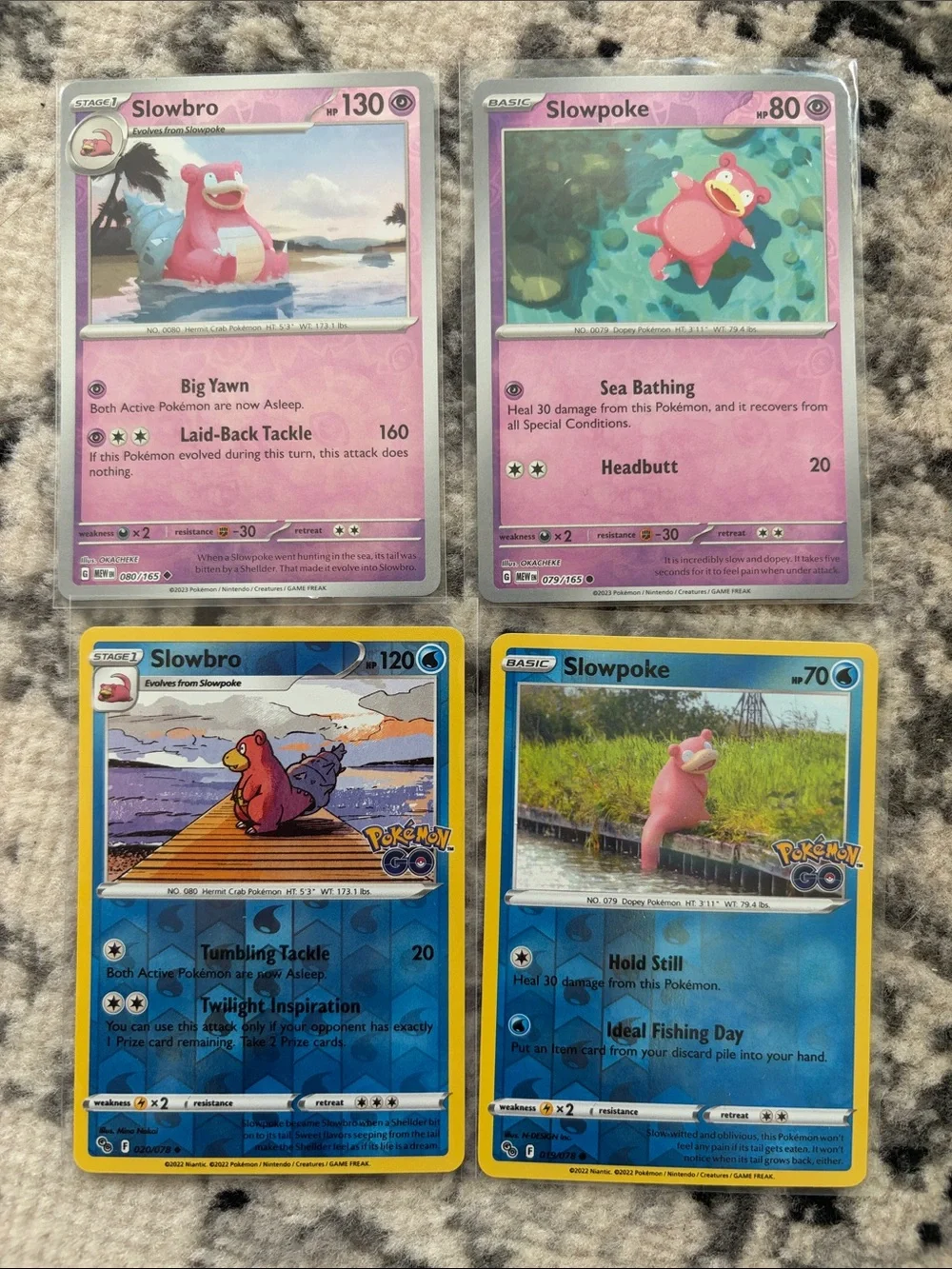 Slowpoke Slowbro Evolution Lot 4 Cards Reverse Holo | ✨5/$25✨| Pokémon GO + 151